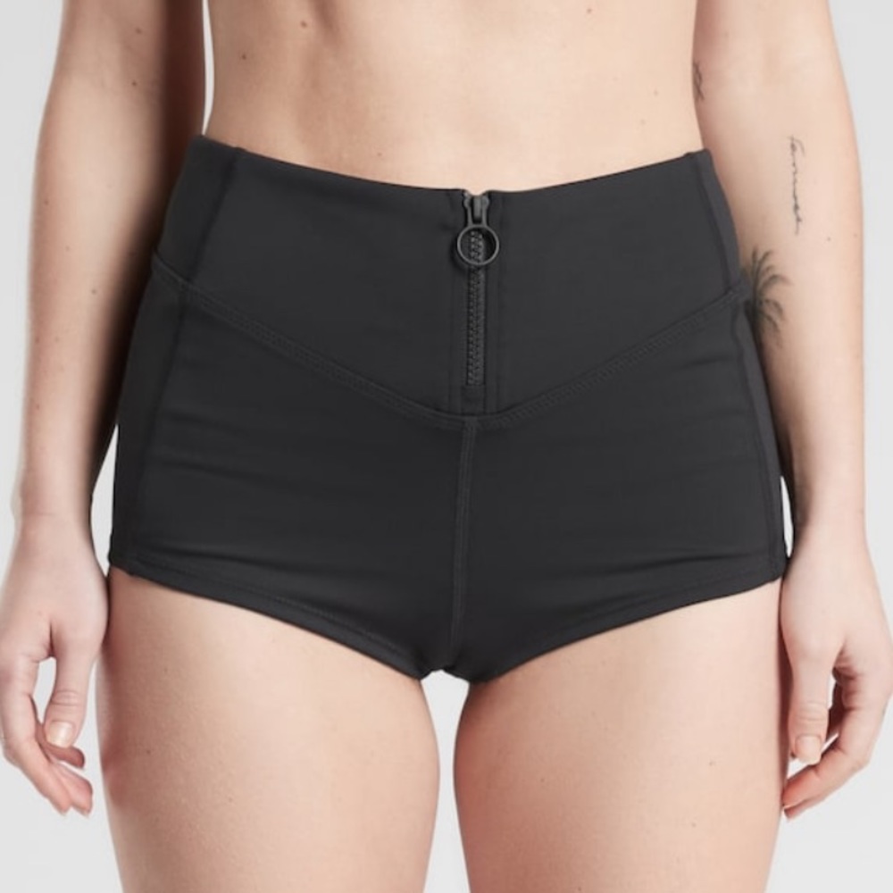 Athleta Offshore Paddle Bikini Swim Short Black